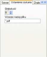 konfiguracja parametrów przeszukiwania