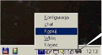 Menu kontekstowe programu wieloklient